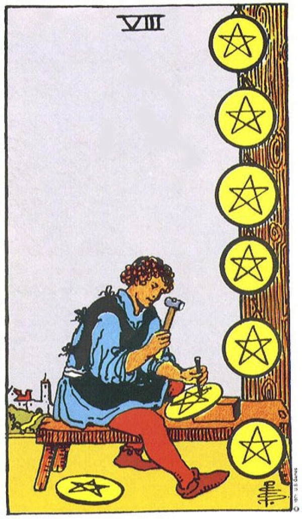 Eight of Pentacles | Random Tarot Card